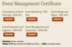 event management courses online