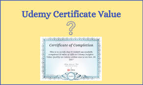 udemy certificate